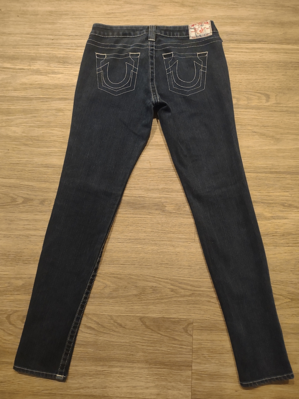 True Religion Indigo Skinny Jeans with Contrast Stitching